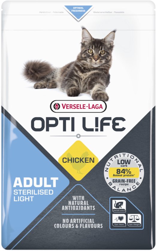 Opti Life Cat Sterilised/Light Kip - Kattenvoer - 7.5 kg