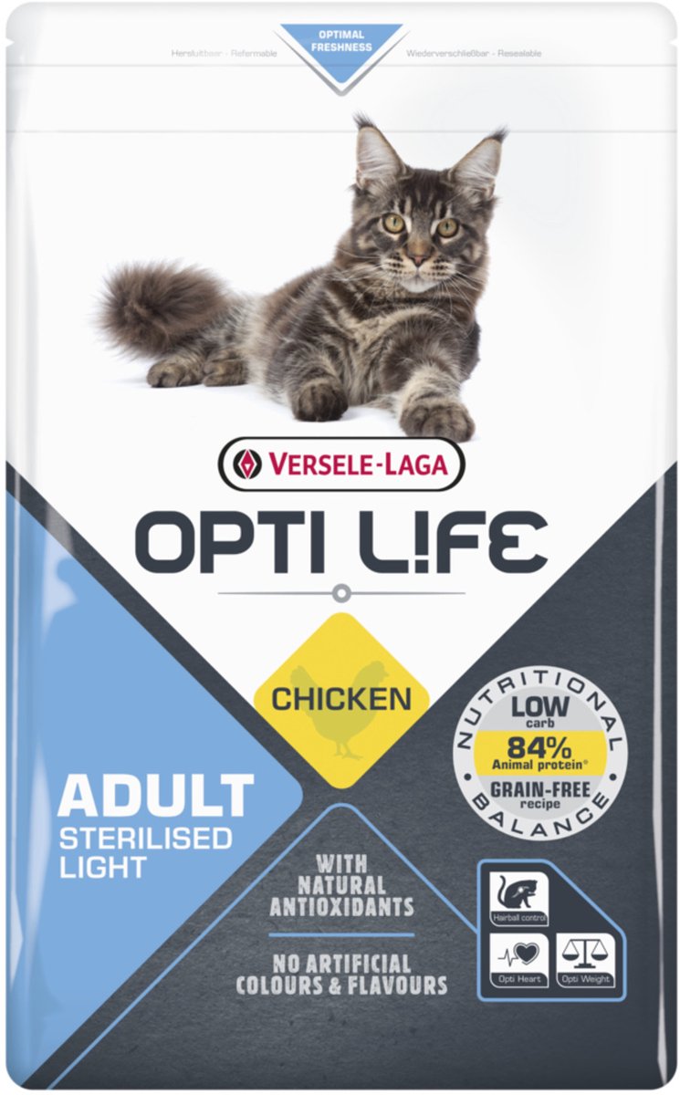 Opti Life Opti Life Cat Sterilised/Light Kip - Kattenvoer - 7.5 kg