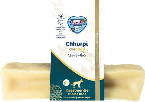 Renske Chhurpi Golddust Heal - Vacht & Huid Melk - Hondensnacks - Xl