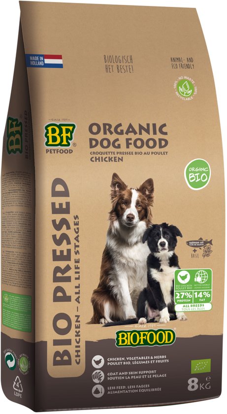 Biofood Organic - Biologisch Hondenvoer - Kip - 8 kg - NL-BIO-01