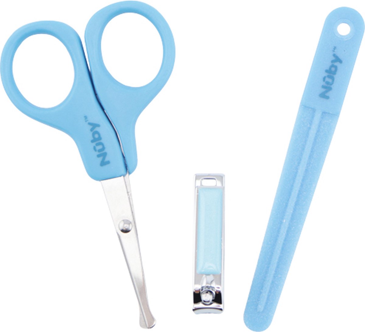 Manicureset voor baby's : schaar, vijl en knijpertje