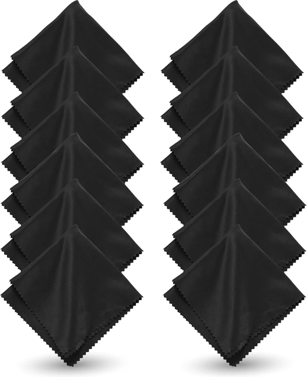 Microvezeldoek 10 stuks 20 x 20 cm brillenpoetsdoek voor het reinigen van brillenglazen en glas opticienkwaliteit reinigingsdoekjes en brillenreinigingsdoekjes