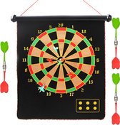 Jeu de fléchettes magnétique – Double face – Jeu de fléchettes normal et jeu de points – Comprend 6 flèches magnétiques – Sans danger pour les Enfants – Facile à accrocher