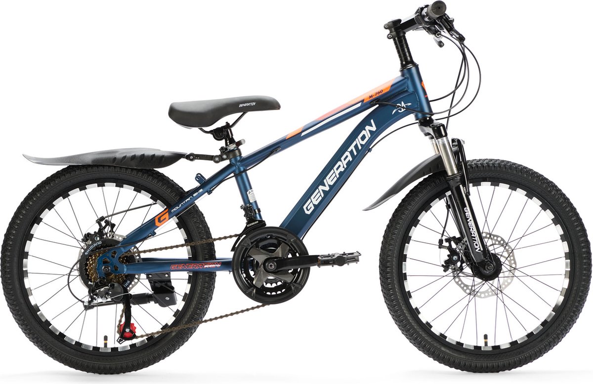 Generation M-760 mountainbike 20 inch - Blauw - Spatborden