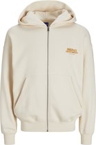 Jack & Jones Sweat Homme JORROXBURY ZIP bequem Wit M Adultes