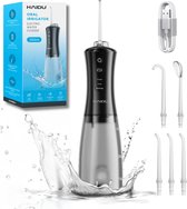 HAIDU Pro Flow – Waterflosser – 2 Modi 12 Niveaus – Waterdruk 130PSI – 350ml Waterreservoir – Monddouche – Zwart