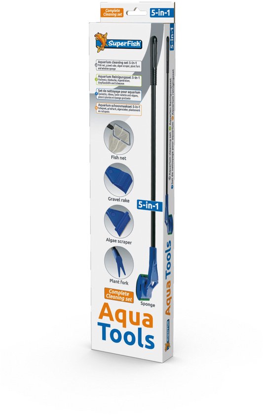 Superfish Aqua Tools - Aquarium - Schoonmaakset - 5 in 1 set