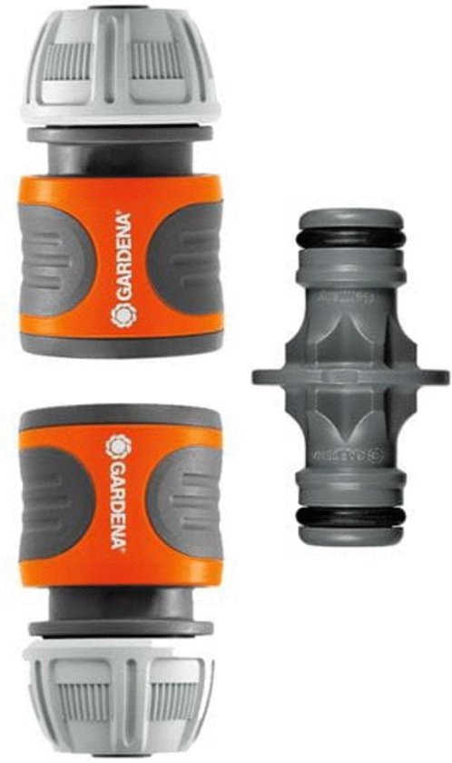 GARDENA Kunststof Slangkoppeling 13 mm (1/2) Ø - Steekkoppeling Set - 18283-20