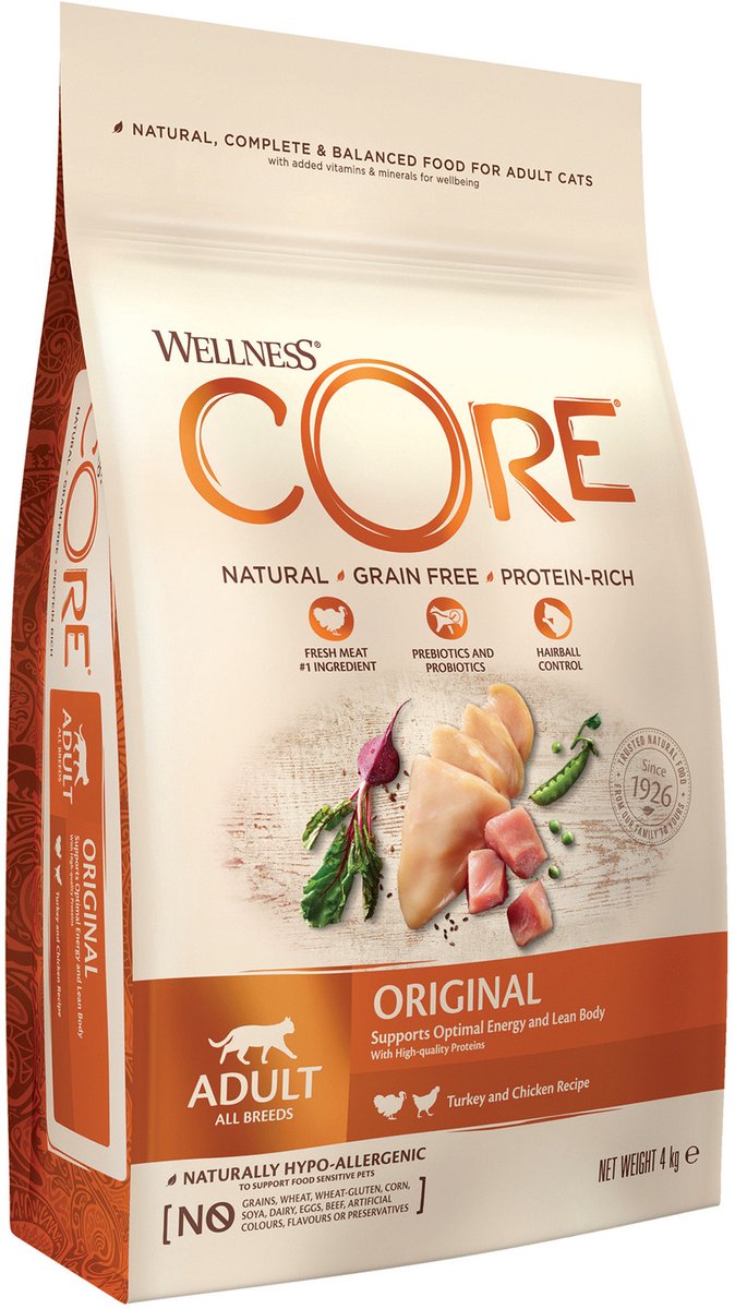 Wellness Core Kattenvoer Original Kalkoen - Kip 4 kg
