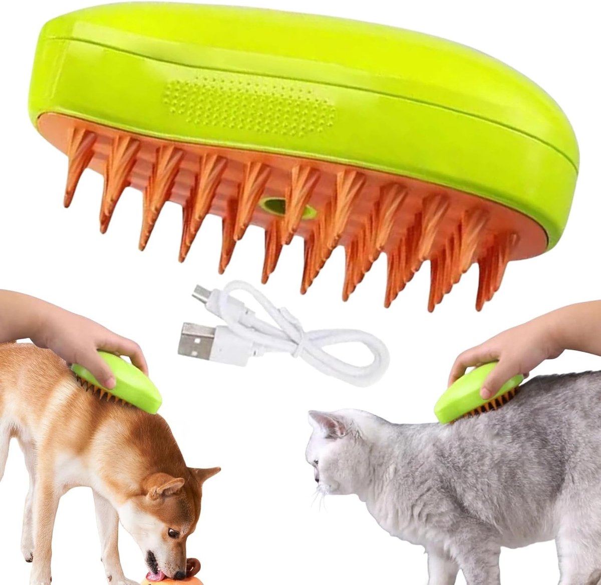 Lexium Zachte stoomborstel voor Katten en Honden – Haarverwijderaar – Kattenborstel op stoom – Hondenborstel op stoom