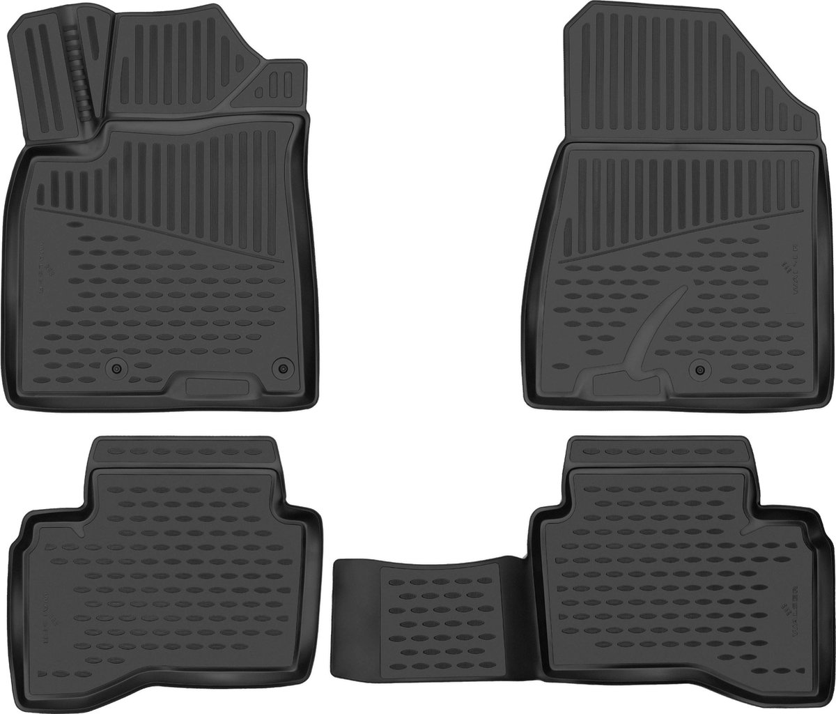 Walser XTR rubberen voetmatten geschickt voor KIA Niro (DE) 09/2016-08/2022 - Hybrid/Plug-In-Hybrid