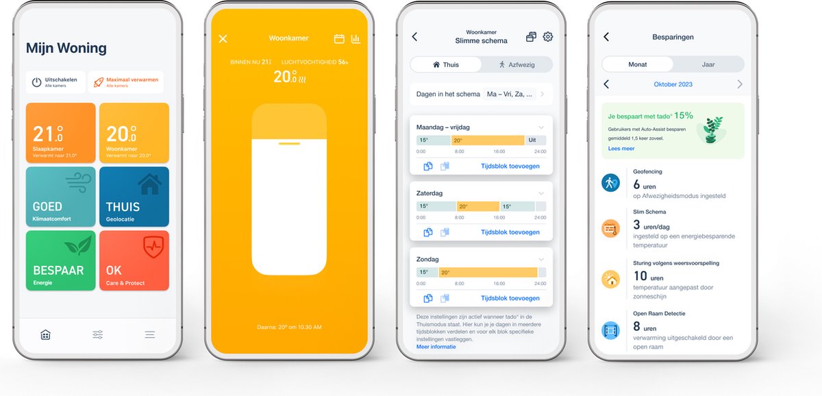 tado° Slimme Thermostaat X Bundel - Starterskit - Smart Thermostaat - incl. Matter Bridge & 5 Radiatorknoppen- Bedrade variant - werkt met Google Home, Alexa & Apple Homekit - Zwart/Wit thumbnail 4