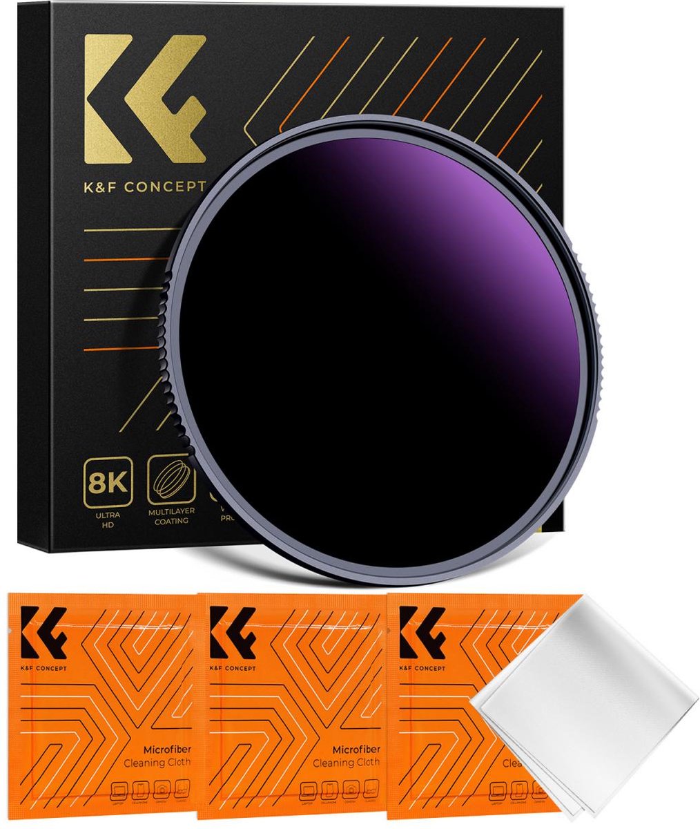 K&F Concept 77mm ND1000000 Nano-X MRC zonnefilter nd solar filter zonsverduistering grijsfilter 20 stops