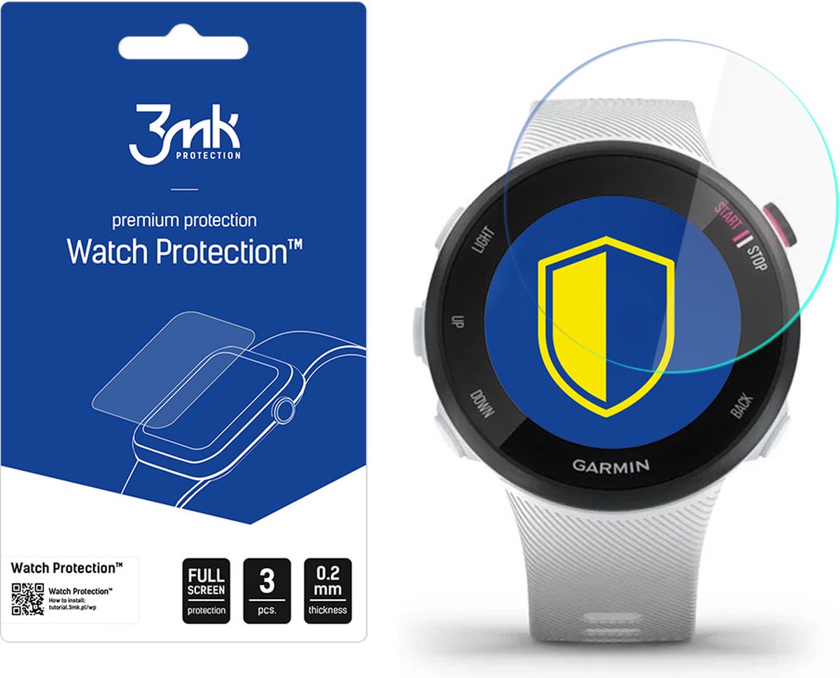 Garmin Forerunner 45s - 3mk Watch Protection v. FlexibleGlass Lite