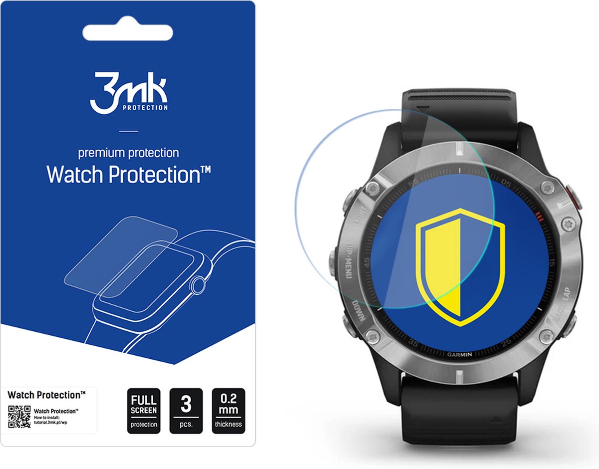 Garmin Fenix 6 - 3mk Watch Protection v. FlexibleGlass Lite
