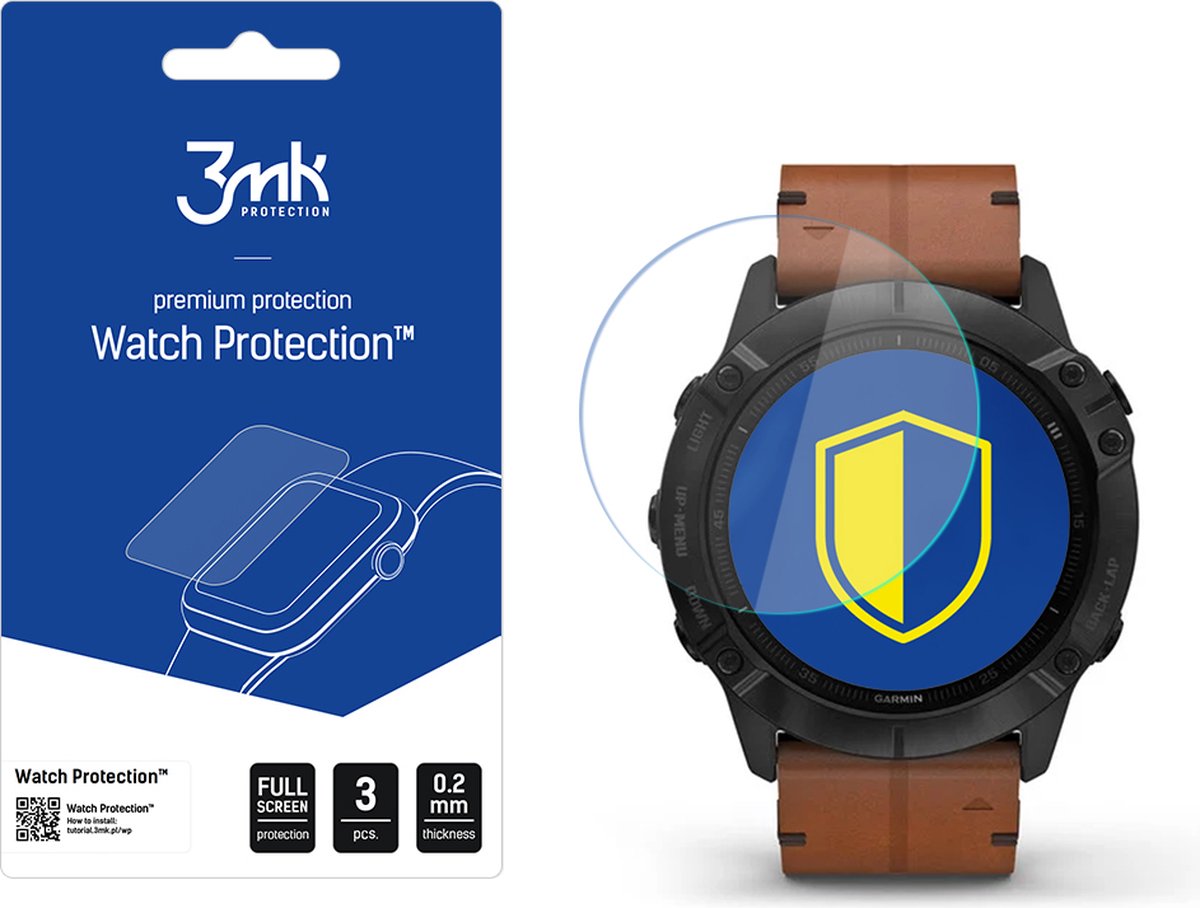 Garmin Fenix 6X - 3mk Watch Protection v. FlexibleGlass Lite