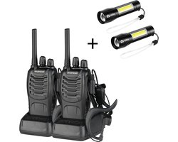Baofeng 88E - Portofoon 2 Stuks - Walkie Talkie - Inclusief 2 Current Components Zaklampen - Communicatiemiddel - 5km Bereik - 446 Mhz - Met LED Zaklamp