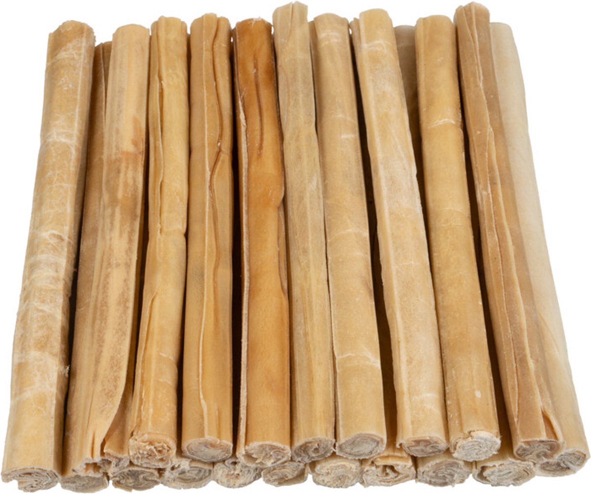 Bol.com Geperste Kauwstaven 20 Stuks - Hondensnacks - Kauwbotten - Hondensnoepjes - Beloningssnack - 10/20mm 25cm aanbieding