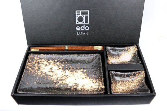 Edo Japan - Yogan - Set de Services de table japonais pour sushi - 6 pièces - 2 personnes - qualité solide - fabriqué au Japon