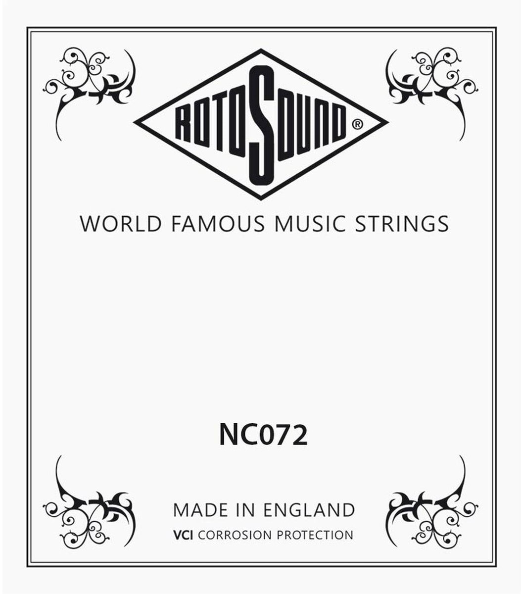 Rotosound NC072 .072 snaar for elektrisch guitar, nickel wound