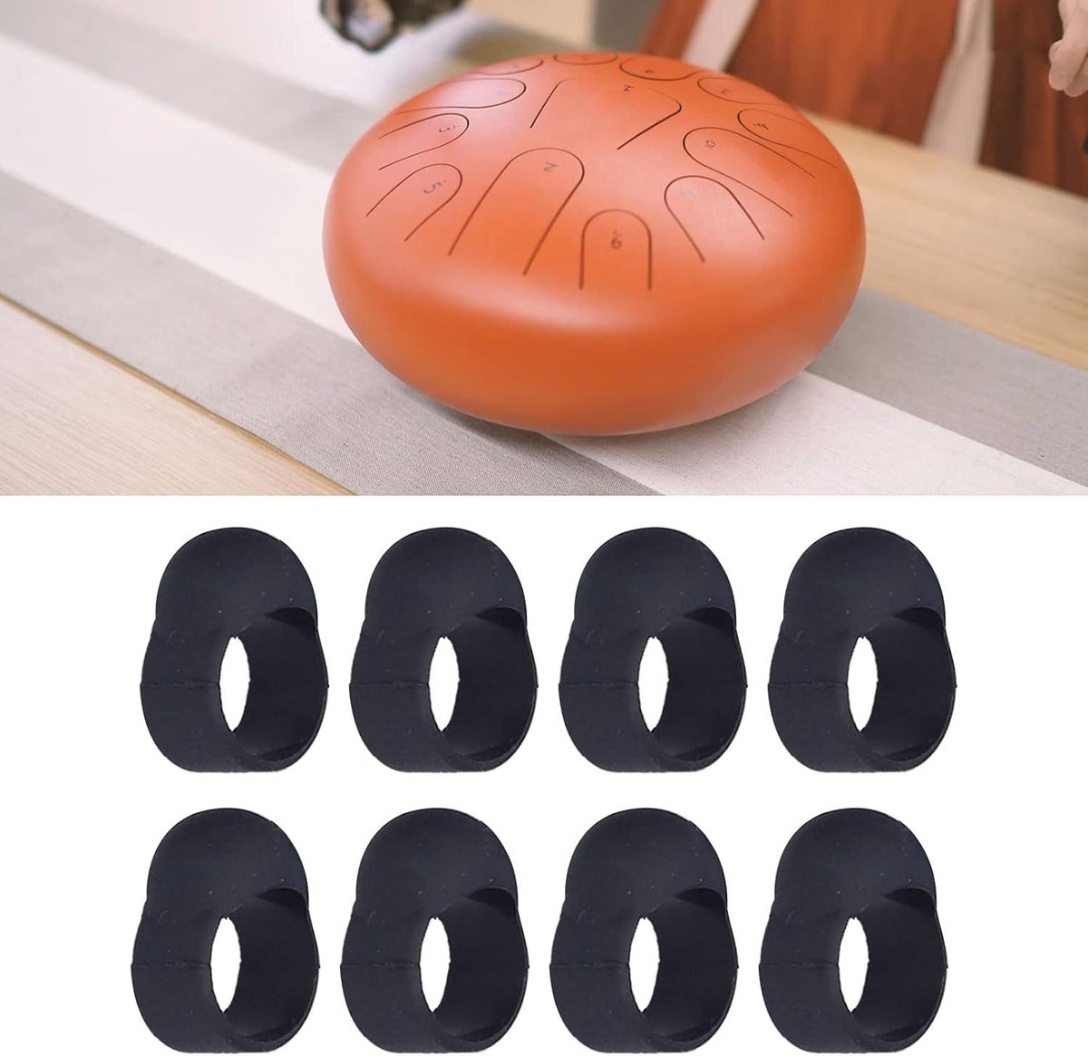 Healeved Lot De 4 Médiators En Silicone Pour Doigt De Tambour En