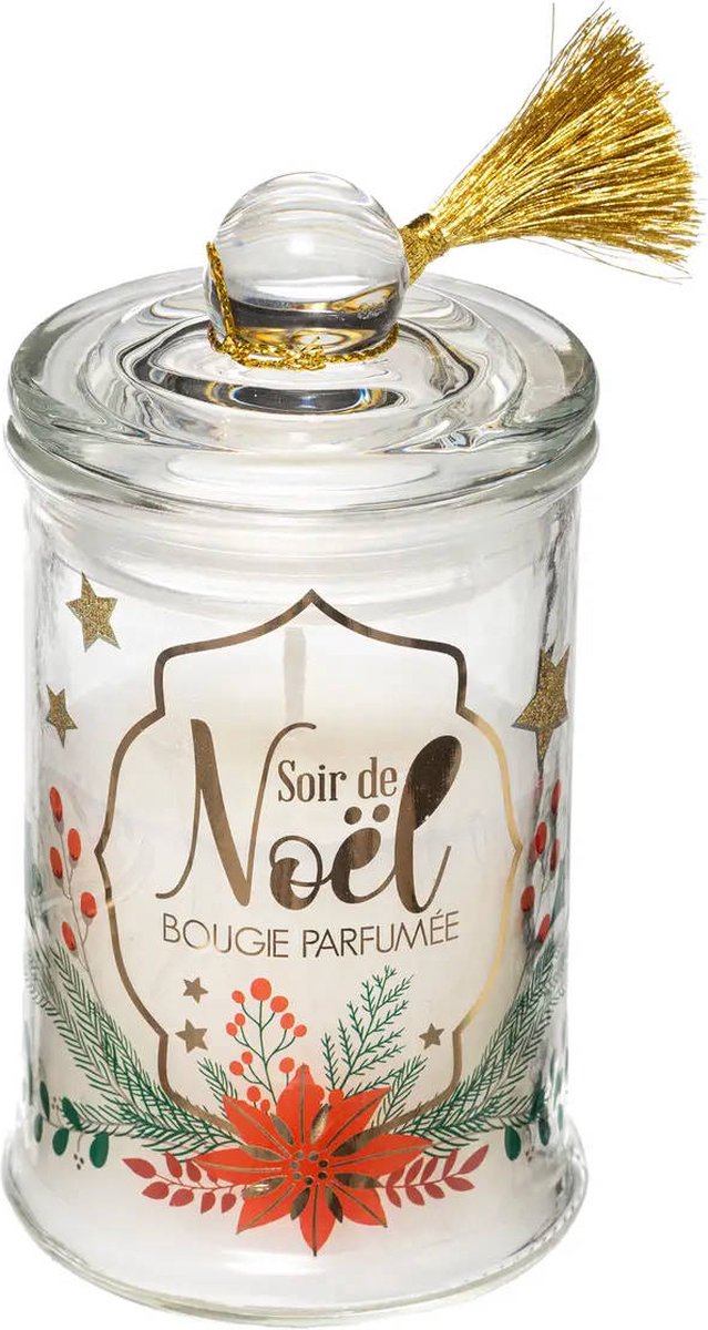 Geurkaars in decoratief potje met franje, Ø 6 cm
