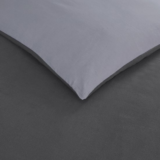 Housse de couette Vision flanelle - Anthracite / Gris - 240 x 220 cm