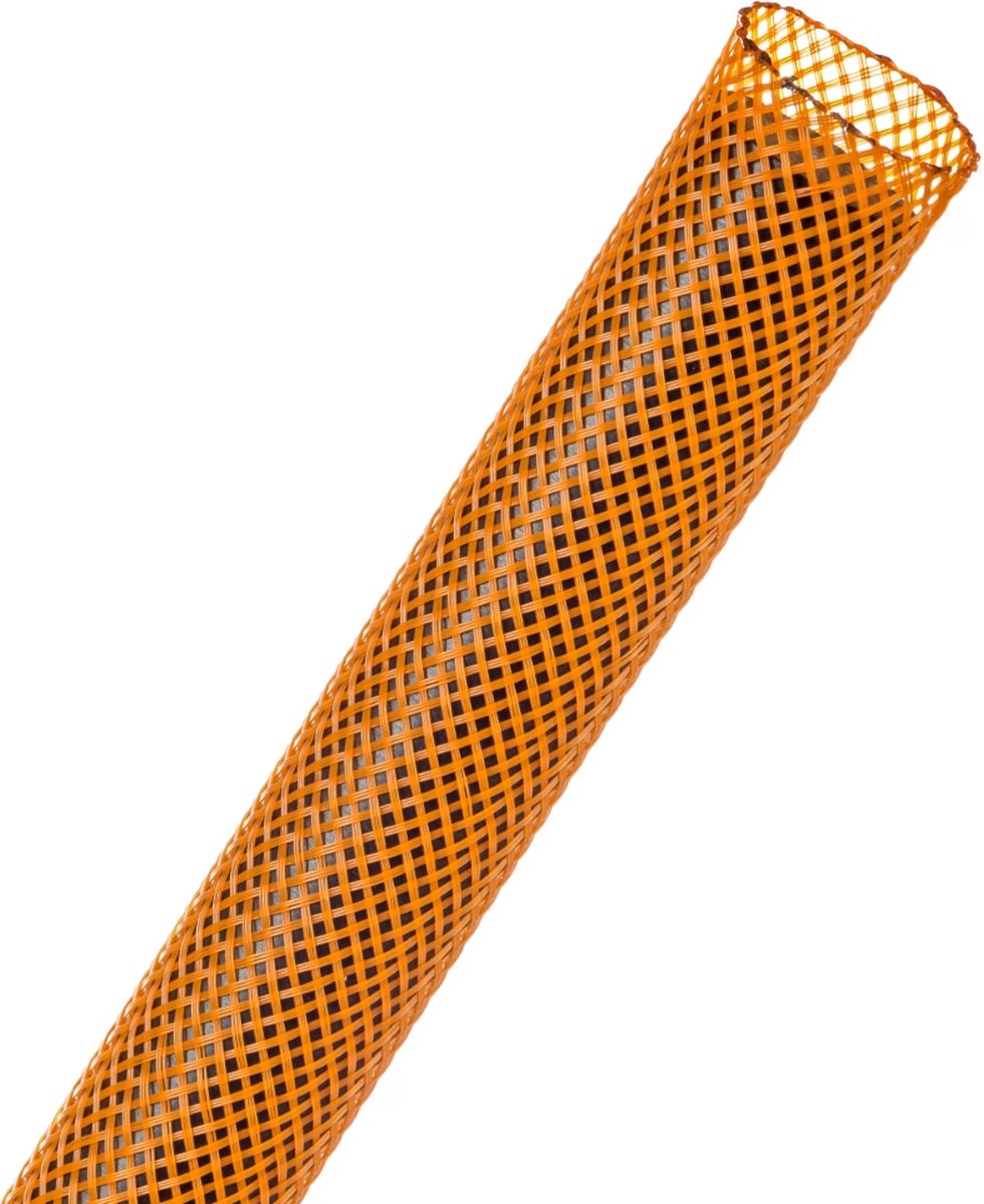 Techflex-PTN0.13OR/33-Kabelsok-Kabelsleeve-Kabelbeschermer-Kabel Management–Kabelkous-Kabelmantel-1.2-2.44mm-Kleur: Oranje-Lengte: 33 mtr