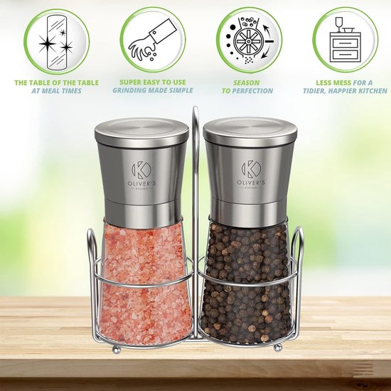 Homnoble Professionele Metalen Heavy Duty Handmatige Aluminium Navulbare Molen met Externe Verstelbare Grofheid
