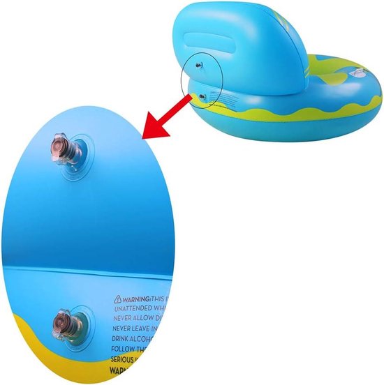 Drijvend waterhangmat luchtmatras met net bekerhouder - Blauw waterhangmat van Intex — afbeelding 4