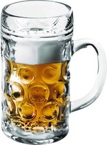 Bierpullen/bierglazen - 1x - 1.3 liter/130 cl/1300 ml - onbreekbaar kunststof - Bierfeest/Oktoberfest pul - Bierpul glazen
