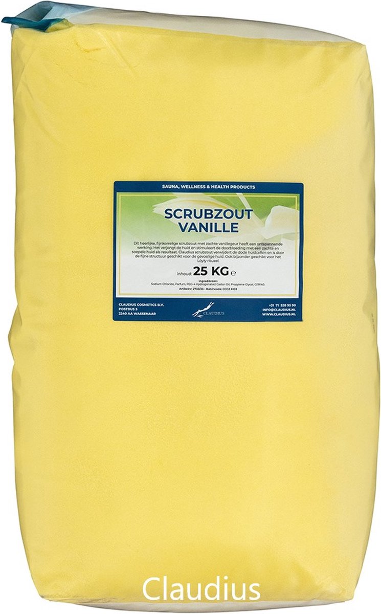 Goedkoopste Scrubzout Vanille - 25 KG - Hydraterende Lichaamsscrub