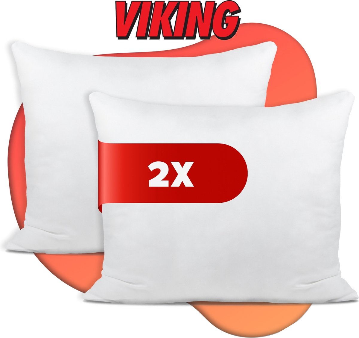 Viking Hoofdkussen - Kussen Set van 2 - Ultiem Comfort Hoofdkussens - Hotelkwaliteit Hoofdkussens - Verlicht Nek- en Rugklachten - Geschikt voor rug-, zij- en buikslapers - Aanpasbaar kussen - Orthopedisch - Ergonomisch Design | 60x70 cm