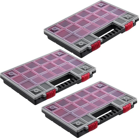 2x XL organizer, assortimentsdoos, sorteerdoos, stapelbaar, 345 x 249 x 2x XL organizer, assortimentsdoos, sorteerdoos, stapelbaar, 345 x 249 x