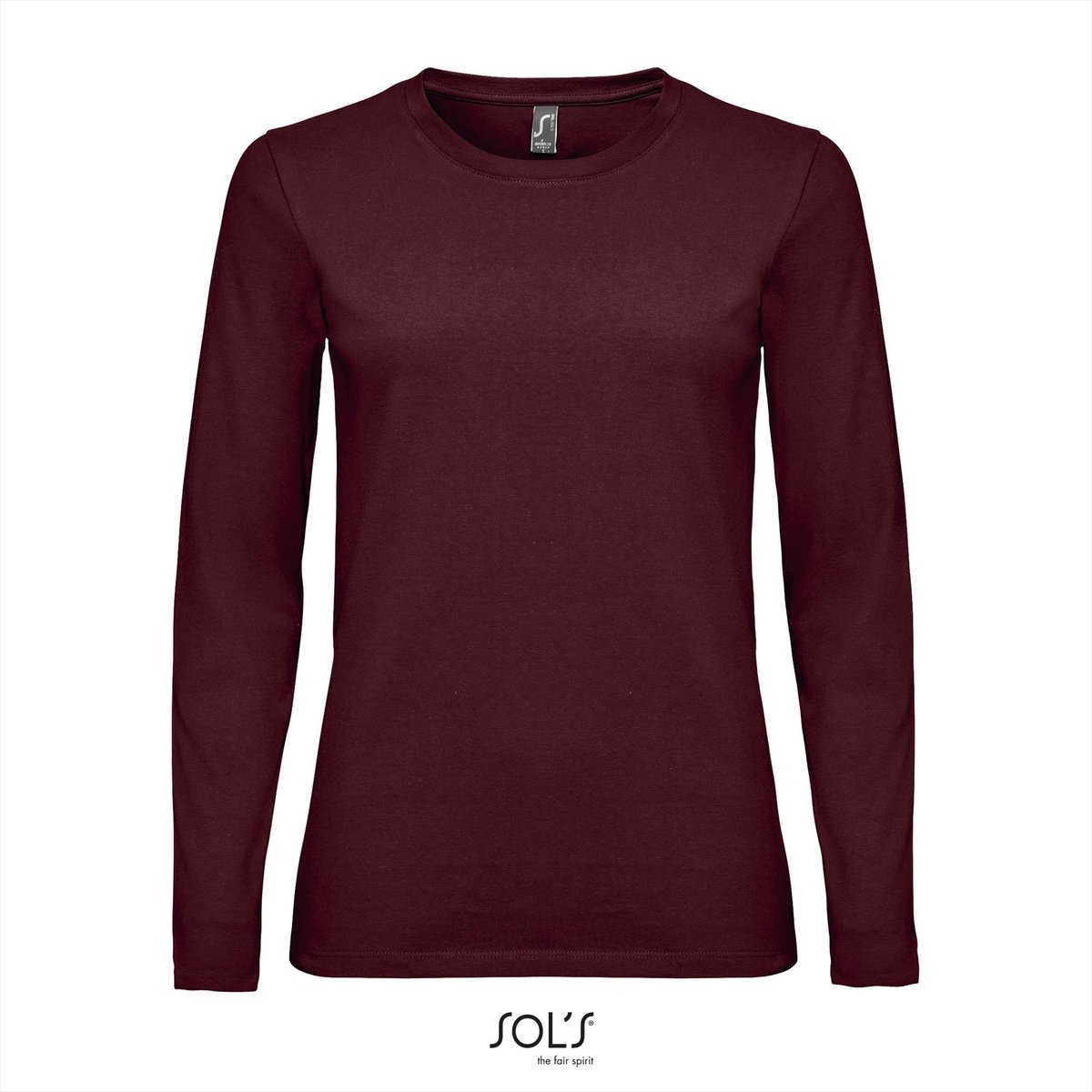 SOL'S Women´s Long Sleeve T-Shirt Imperial L02075 - Oxblood - XXL