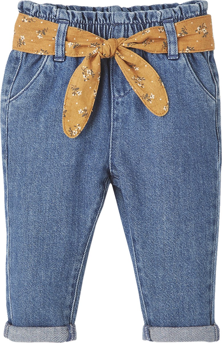 Vertbaudet Babyjeans met stoffen riem