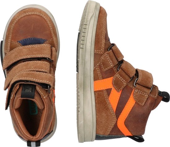 BunniesJR 224833-513 Baskets pour femmes hautes Garçons - Marron - Cuir - Fermetures velcro