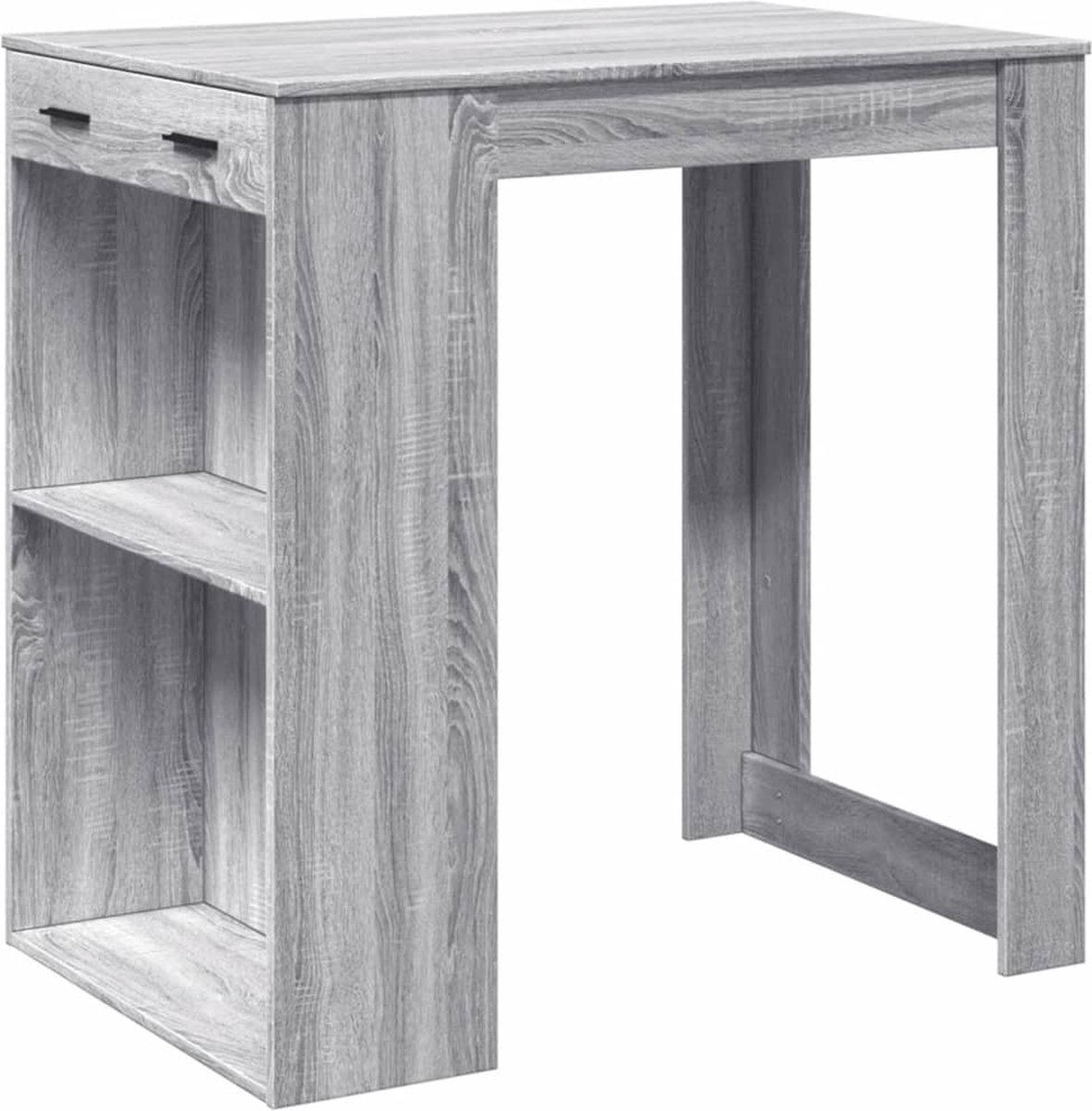 vidaXL Bartafel - 102x70x103,5 - cm - bewerkt - hout - grijs - sonoma - eikenkleur grijs sonoma eiken