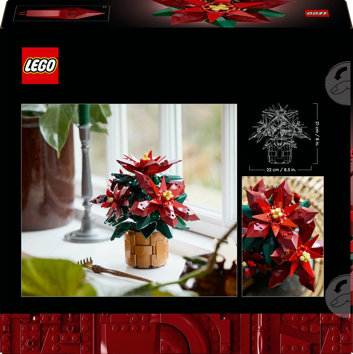 LEGO Icons Kerstster Poinsettia - 10370 — afbeelding 9