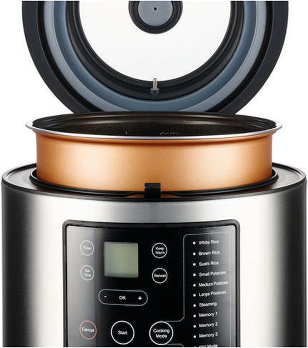 Solis Rice & Potato Cooker 8161 - Aardappel- en Rijstkoker - RVS - Stoomkoker - Stoompan - Zilver thumbnail 5