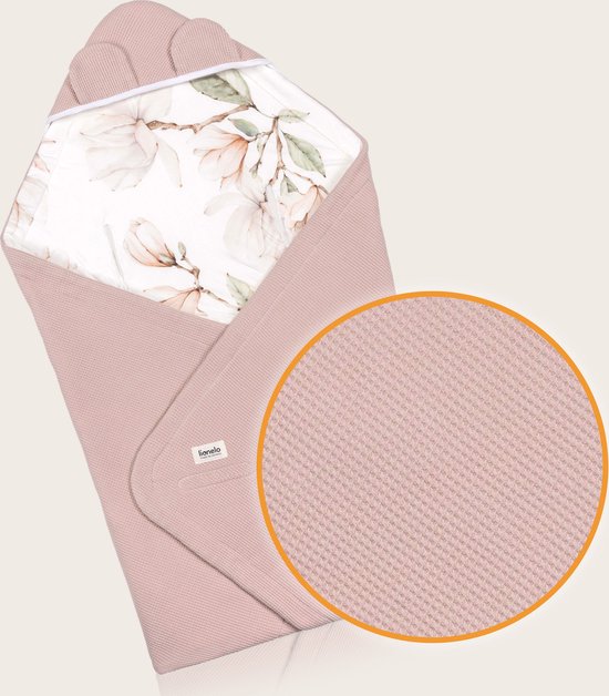 Lionelo Travel Swaddle Blanket - Omslagdoek voor Autostoel & Kinderwagen - 100% Katoen & Bamboe - TOG 2.5 - Hypoallergeen - Voor Herfst/Winter - Verstelbaar met Klittenband - 90x90 cm - Ademend & Zacht - Machinewasbaar van Merkloos — afbeelding 2