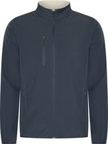 Mario Russo Softshell Jas Heren - Winterjas Heren - Jassen heren - Winddicht en waterafstotend - Navy - M