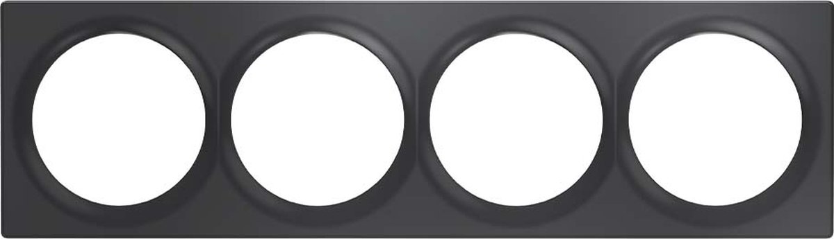FIBARO Walli Quadruple Cover Plate Anthracite