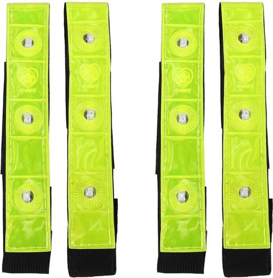 WVspecials® Reflecterende armband 1 stuk - Hardloop - armband - Verlichting armband - Wandel verlichting -Hardloop / Fietsen / Sporten Armband Met LED Licht - Hardloop Verlichting Lampjes - Lichtgevende Trail Running Light - 1 Veiligheidsband