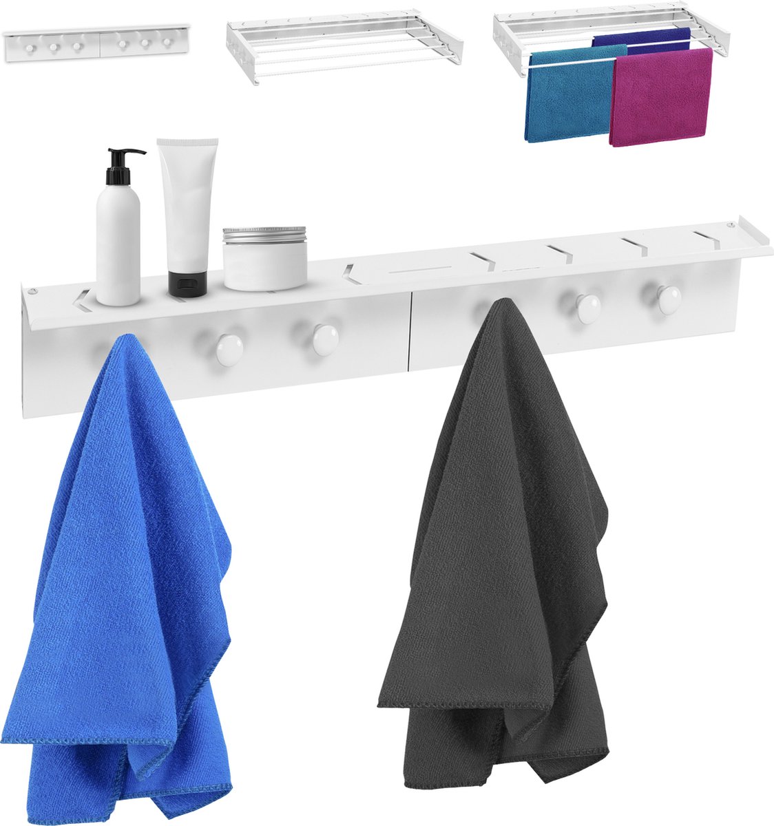 Goedkoopste My Green Deal - Wanddroogrek Inklapbaar - Wasrek Hangend Trapgat - Hangdrookrek - Drying Rack Laundry