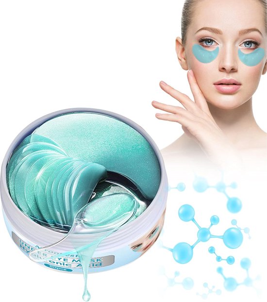 Vardaan Collageen oogmasker - Anti wallen en donkere kringen - Gezichtsmasker - Eye patches - Gezichtsverzorging - 60 stuks - Blauw