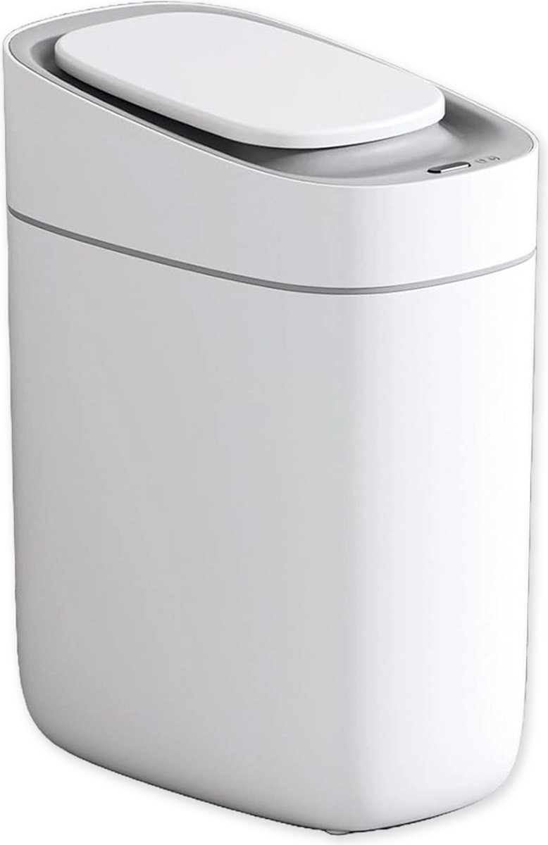 White-Label® Badkamer Prullenbak - Kleine Pedaalemmer - Badkamer Accessoires - 10L - Wit