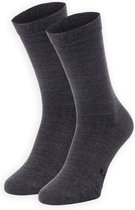 NOMAD® Daily Premium Merino Wol Sokken Maat 43-46 | Donkergijs | 1-Pack | 50% Merinowol | Dames & Heren Sokken | Naadloos | Anti-Geur | Dagelijks gebruik