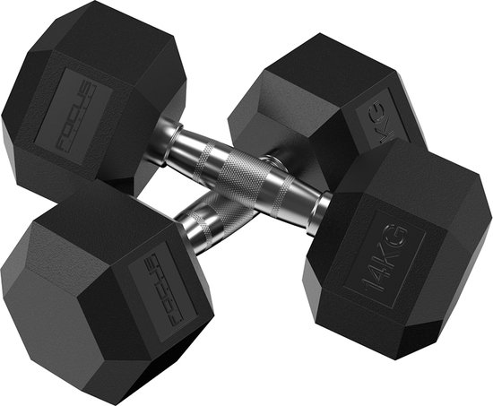 Hexa Dumbbells Focus Fitness Set 2x 14 kg bol