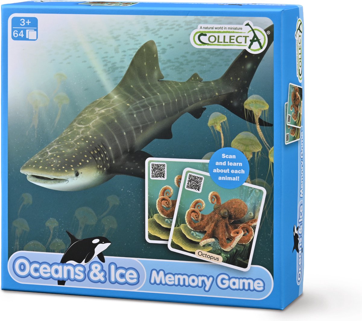 Geheugenspel - Oceanen van Collecta in Meerkleurig – productfoto